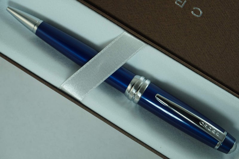 Cross Executive Companion with Diamond Cut Multi-groove Signature Center Ring Bailey Midnight Blue BallPoint Pen - Image 1